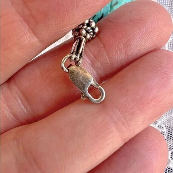 Vintage Turquoise & Sterling Nugget Bracelet - Picture 7 of 9